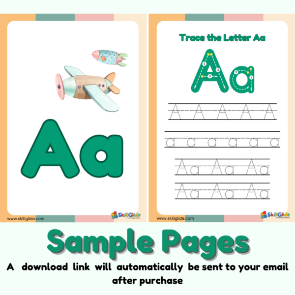 Alphabet Letter Tracing Practice - PDF (52 Pages) - Image 2