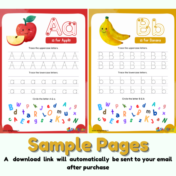 A to Z Alphabet Tracing, Finding & Coloring Workbook - PDF (26 Pages) - Image 2